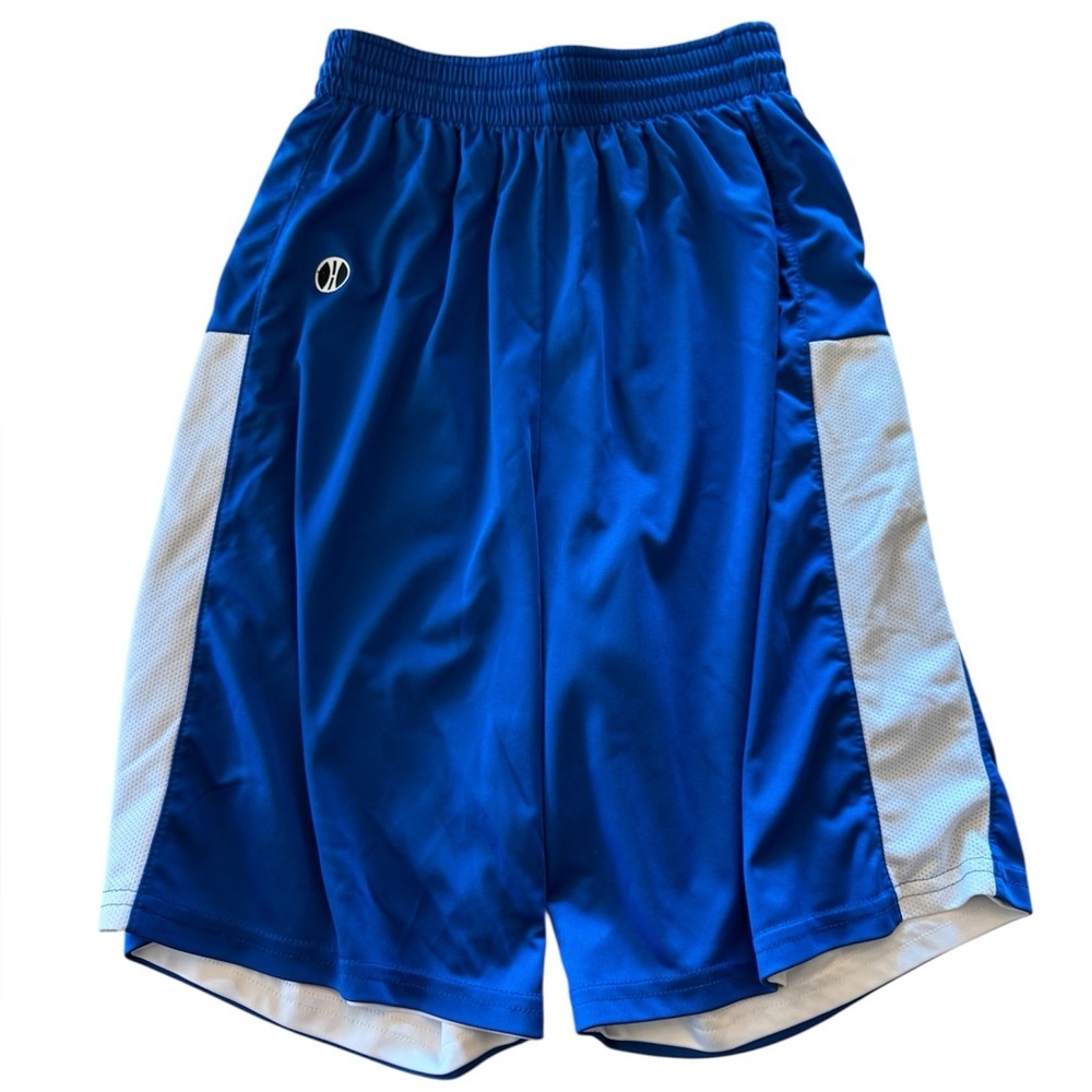 Men’s Reversible Blue and White Athletic Basketball Shorts M